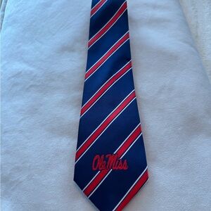 OLE MISS Navy and Red Striped Men's Tie